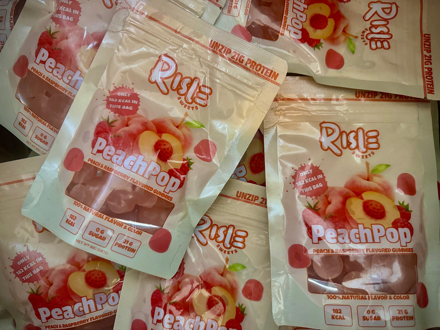 PeachPop - Protein Gummies med Fersken & Hindbærsmag